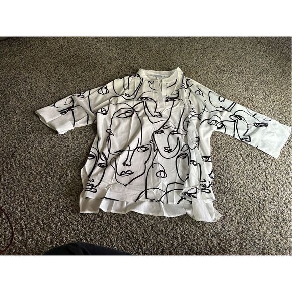 Beautiful abstract, oversize tunic, blouse, half sleeve. New w tags  xl - Picture 13 of 13